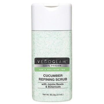 Vegan Cucumber Chamomile Aloe Refining Scrub with Jojoba beads - VegoGlam (The Vegan Cosmetics Store)